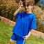 Boys' summer oversize blue outfit set