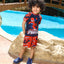Boys' Cotton Hub Web Force Two-Piece Swimsuit