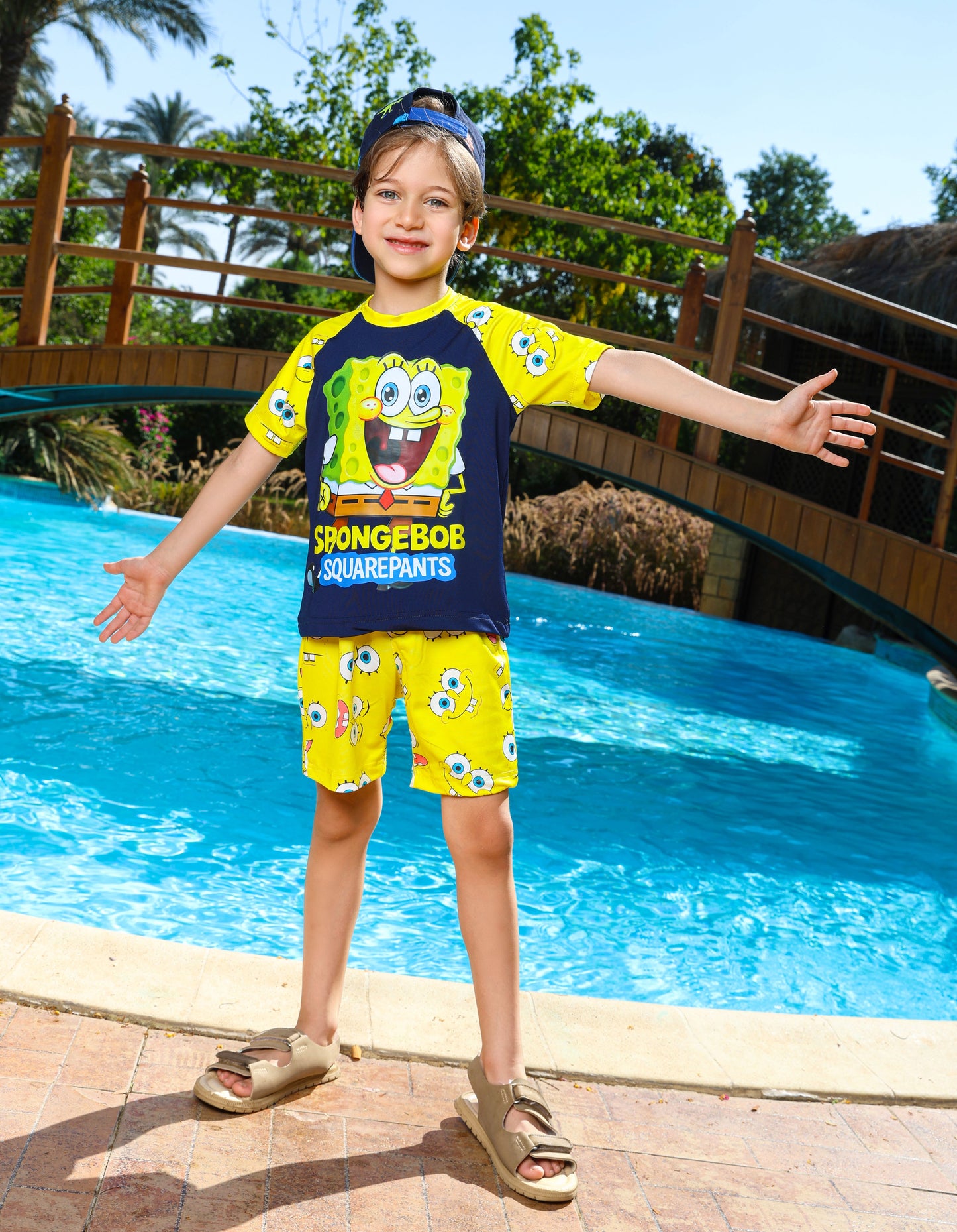 مايوه كوتون هاب Sunny Splash قطعتين أولادي