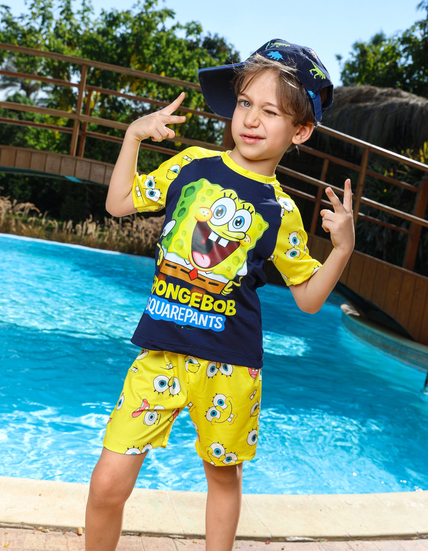 مايوه كوتون هاب Sunny Splash قطعتين أولادي